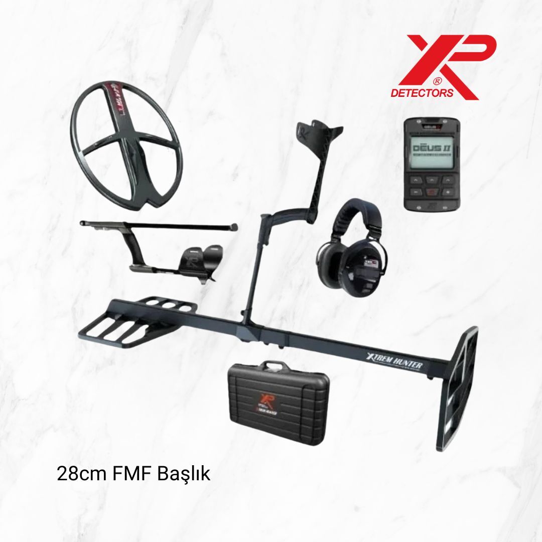 Xtrem Hunter Metal Dedektör-28 FMF Başlık DEUS 2 Ana Kontrol Ünitesi WSA2XL Kulaklık (Double Paket)